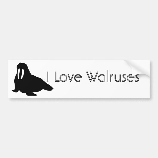 Walrus Love Bumpersticker (Voorkant)