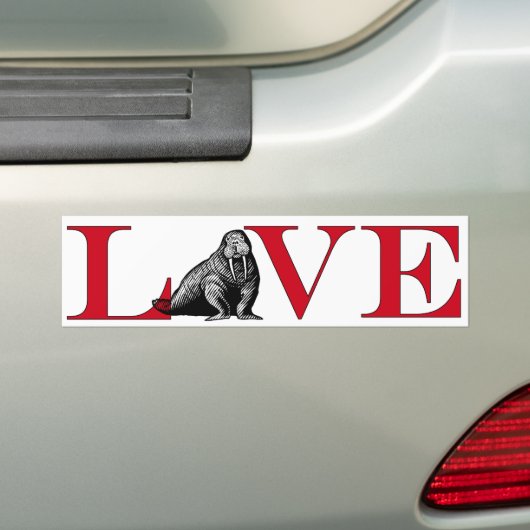 Walrus Lover Bumpersticker (Op auto)