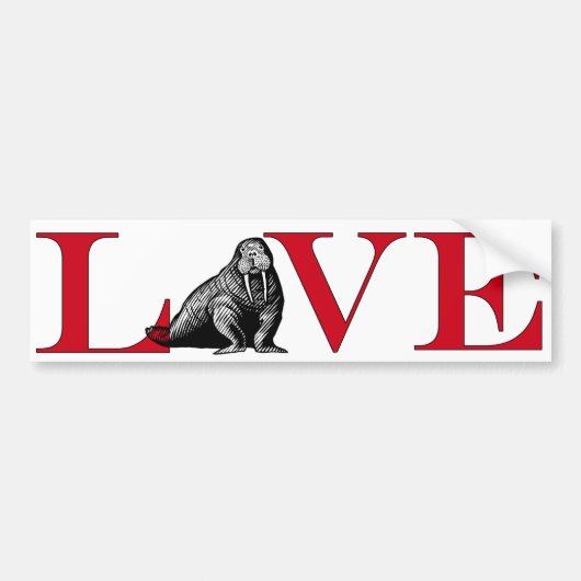 Walrus Lover Bumpersticker (Voorkant)