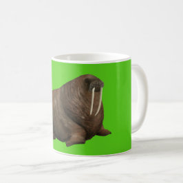 Walrus Mug - Green Koffiemok