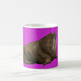 Walrus Mug on Pink Koffiemok