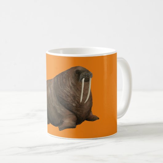 Walrus Mug - orange Koffiemok (Voorkant rechts)