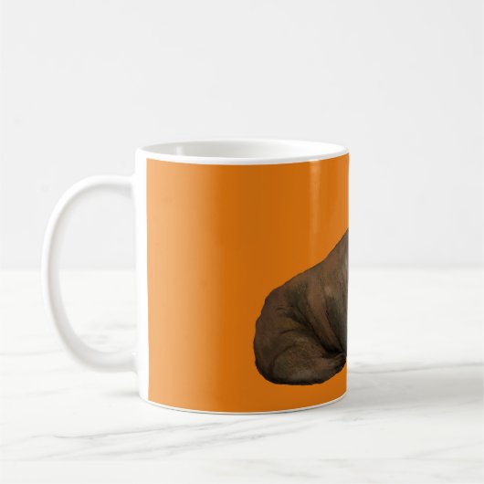 Walrus Mug - orange Koffiemok (Links)