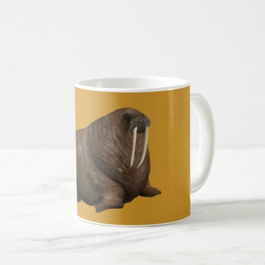 Walrus Mug Yellow Koffiemok (Voorkant rechts)