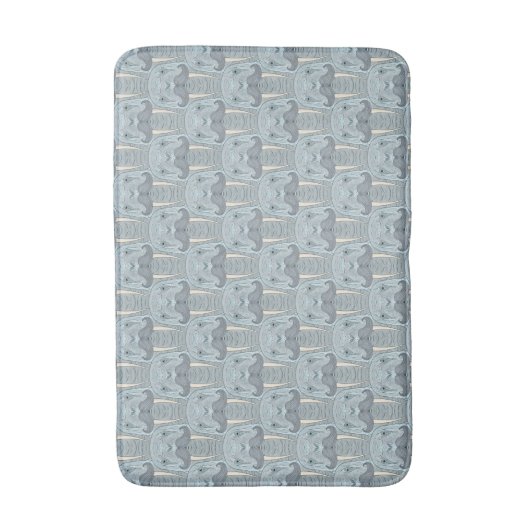 Walrus Mustache Pattern Badmat (Voorkant Verticaal)