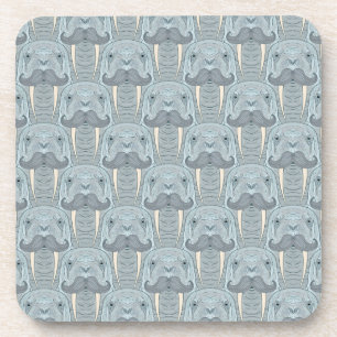 Walrus Mustache Pattern Bier Onderzetter