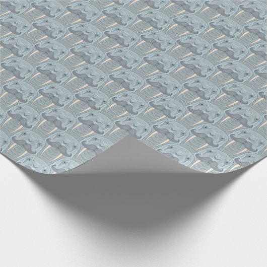 Walrus Mustache Pattern Cadeaupapier (Hoek)
