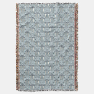 Walrus Mustache Pattern Deken