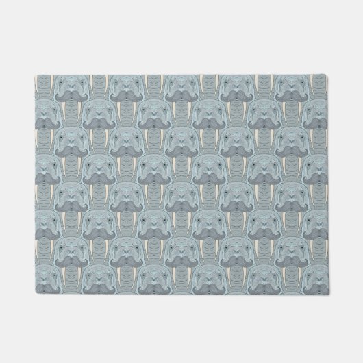 Walrus Mustache Pattern Deurmat (Voorkant)