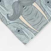 Walrus Mustache Pattern Fleece Deken (Hoek)
