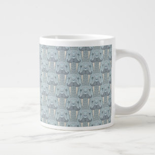 Walrus Mustache Pattern Grote Koffiekop