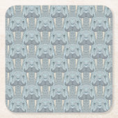 Walrus Mustache Pattern Kartonnen Onderzetters (Voorkant)