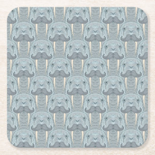 Walrus Mustache Pattern Kartonnen Onderzetters