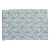 Walrus Mustache Pattern Kussensloop (Voorkant-Rechts)