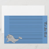Walrus om lijst te doen briefpapier (Voorkant / Achterkant)