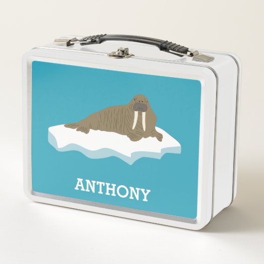 Walrus op een Iceberg Illustration Personalized (Voorkant)