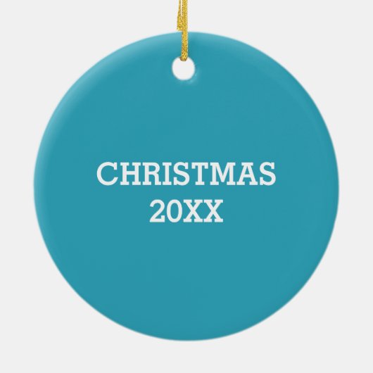 Walrus op een Iceberg Illustration Personalized Keramisch Ornament (Achterkant)