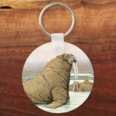  Walrus op Iceberg in Arctic, wilde dieren Sleutelhanger (Voorkant)