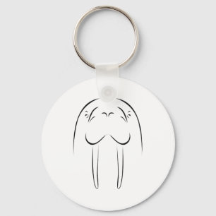 Walrus Outline Sleutelhanger