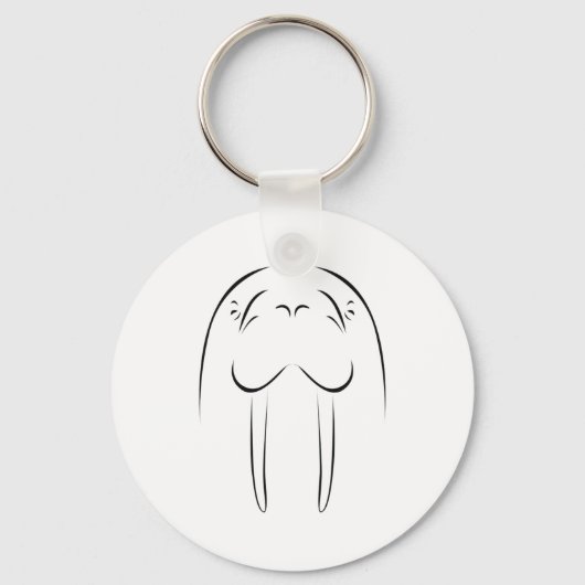 Walrus Outline Sleutelhanger (Voorkant)