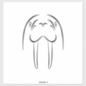 Walrus Outline Sticker (Vel)