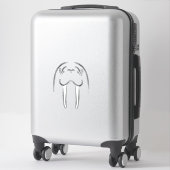 Walrus Outline Sticker (Koffer)