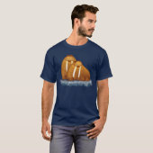 Walrus Pair over ijsstroom T-shirt (Voorkant volledig)