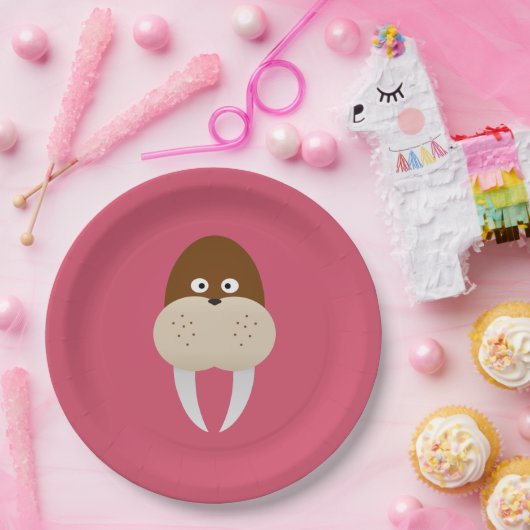 Walrus Papieren Bordje (Feest)