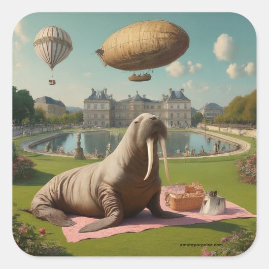 Walrus picknick sticker (Voorkant)