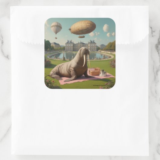 Walrus picknick sticker (Tas)