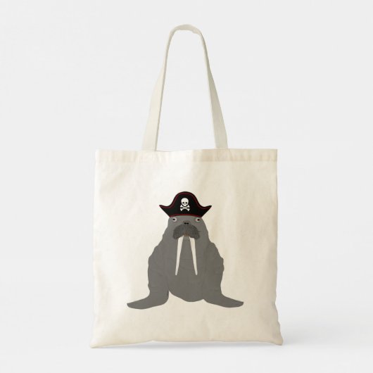 Walrus Pirate Canvas tas (Achterkant)