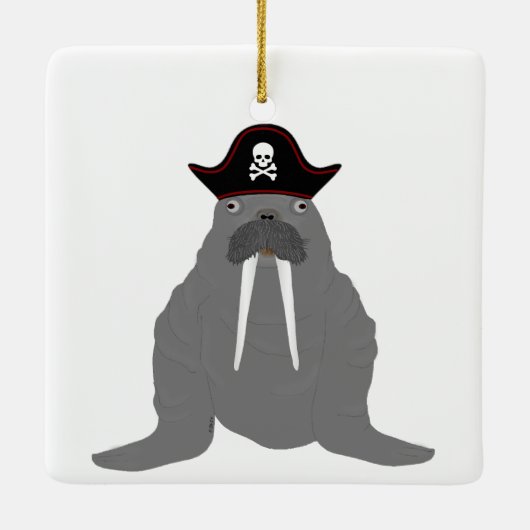 Walrus Pirate Ornament (Achterkant)