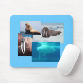 Walrus, Polar Beer, Zee Lion Bull Mousepad Muismat (Met muis)