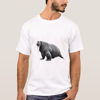 Walrus Power op wit T-shirt