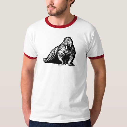 Walrus Ringer T-shirt (Voorkant)