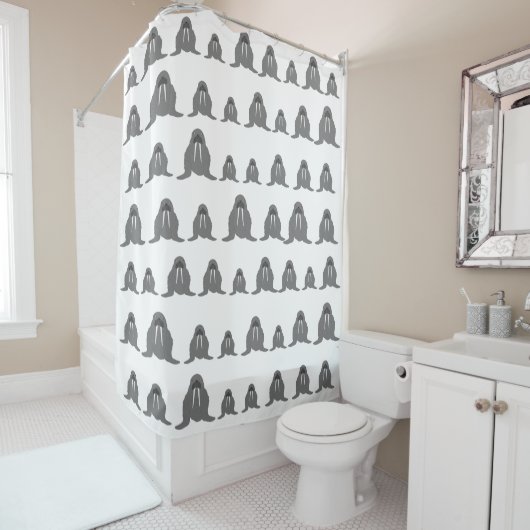 Walrus Shower Curtain Douchegordijn (In situ)