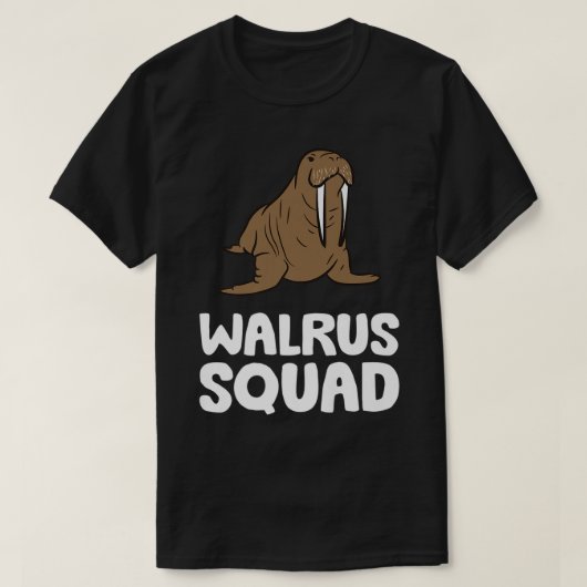 Walrus Squad Ocean Animal Funny Walrus Squad Premi T-shirt (Design voorkant)