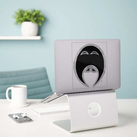 Walrus Sticker (Laptop op bureau)