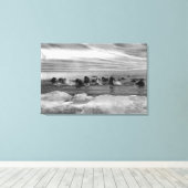 Walrus tussen Ice Floes in Bering Zee Canvas Afdruk (Insitu (Houten vloer))