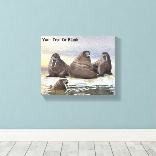 Walrus - Vier Broers Canvas Afdruk (Insitu (Houten vloer))