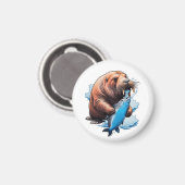 Walrus Vist in het Zee Magneet (Voorkant / Achterkant)