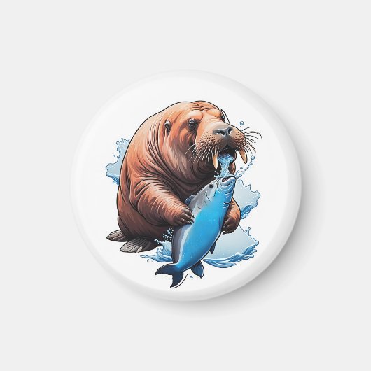 Walrus Vist in het Zee Magneet (Voorkant)