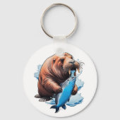 Walrus Vist in het Zee Sleutelhanger (Achterkant)