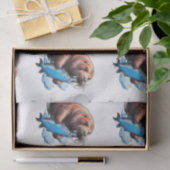 Walrus Vist in het Zee Tissuepapier (Geschenk)
