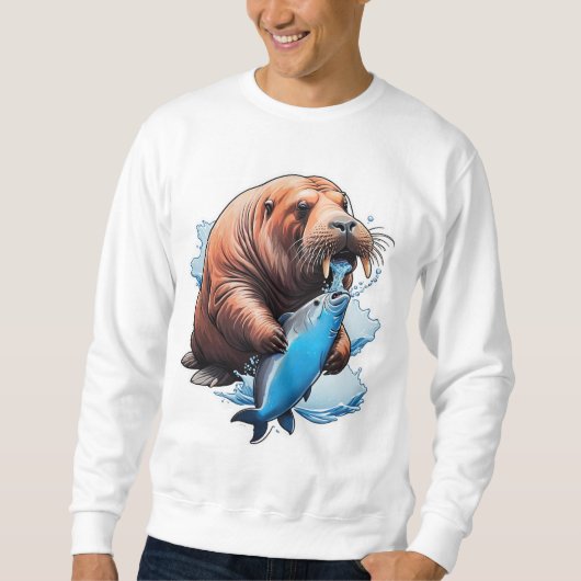 Walrus Vist in het Zee Trui (Voorkant)