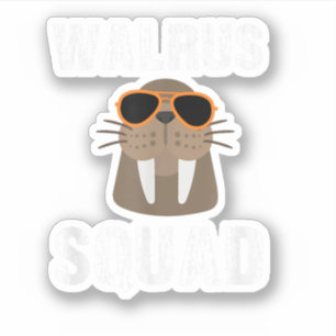 WALRUSKWARTIER SCHATTIG GRAPPIG ZEEDIEREN LIEFHEBB STICKER