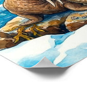 Walrusmoeder en Kraamkamer voor Jongen Poster (Hoek)