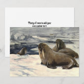  walrussen in de Arctische sneeuw van CE Swan Kaart (Voorkant / Achterkant)