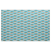 Walrussen op Icebergs Patterned Turquoise Blue Stof (Fat Quarter)