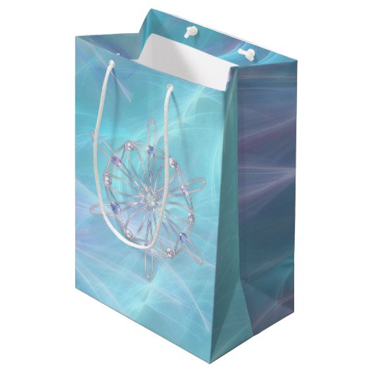 Wals der Sneeuwvlokken Cadeaubagage Medium Cadeauzakje (Voorkant Gekanteld)
